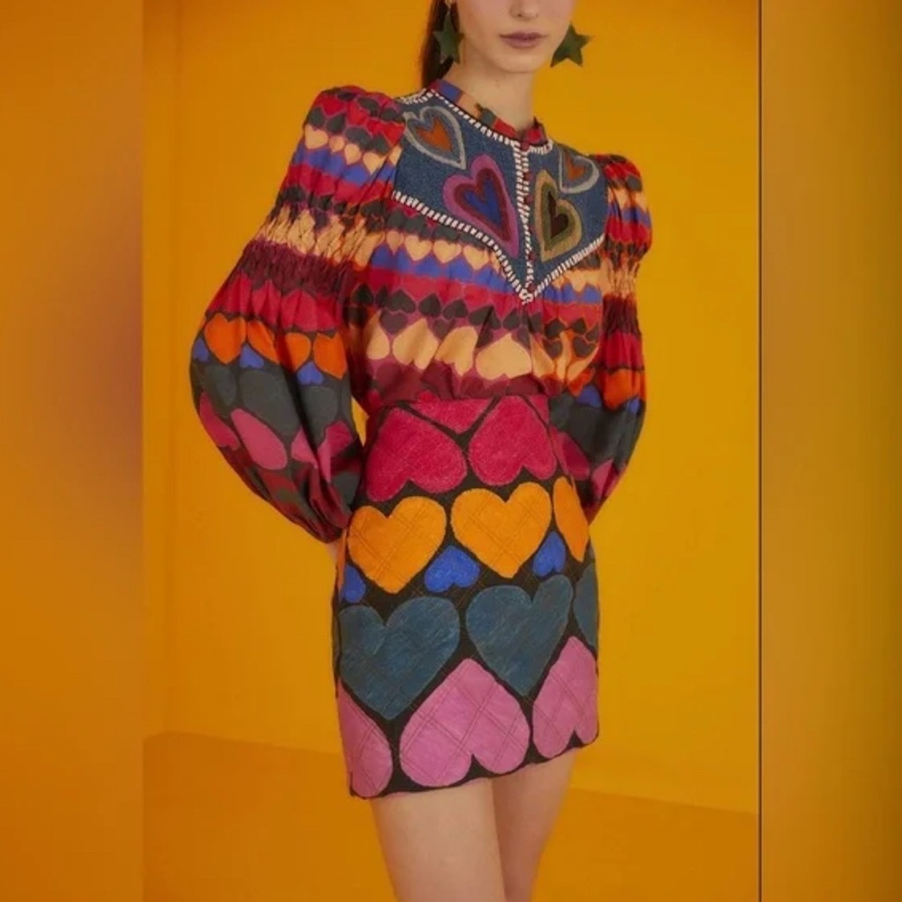 Farm Rio Full of Hearts Skirt